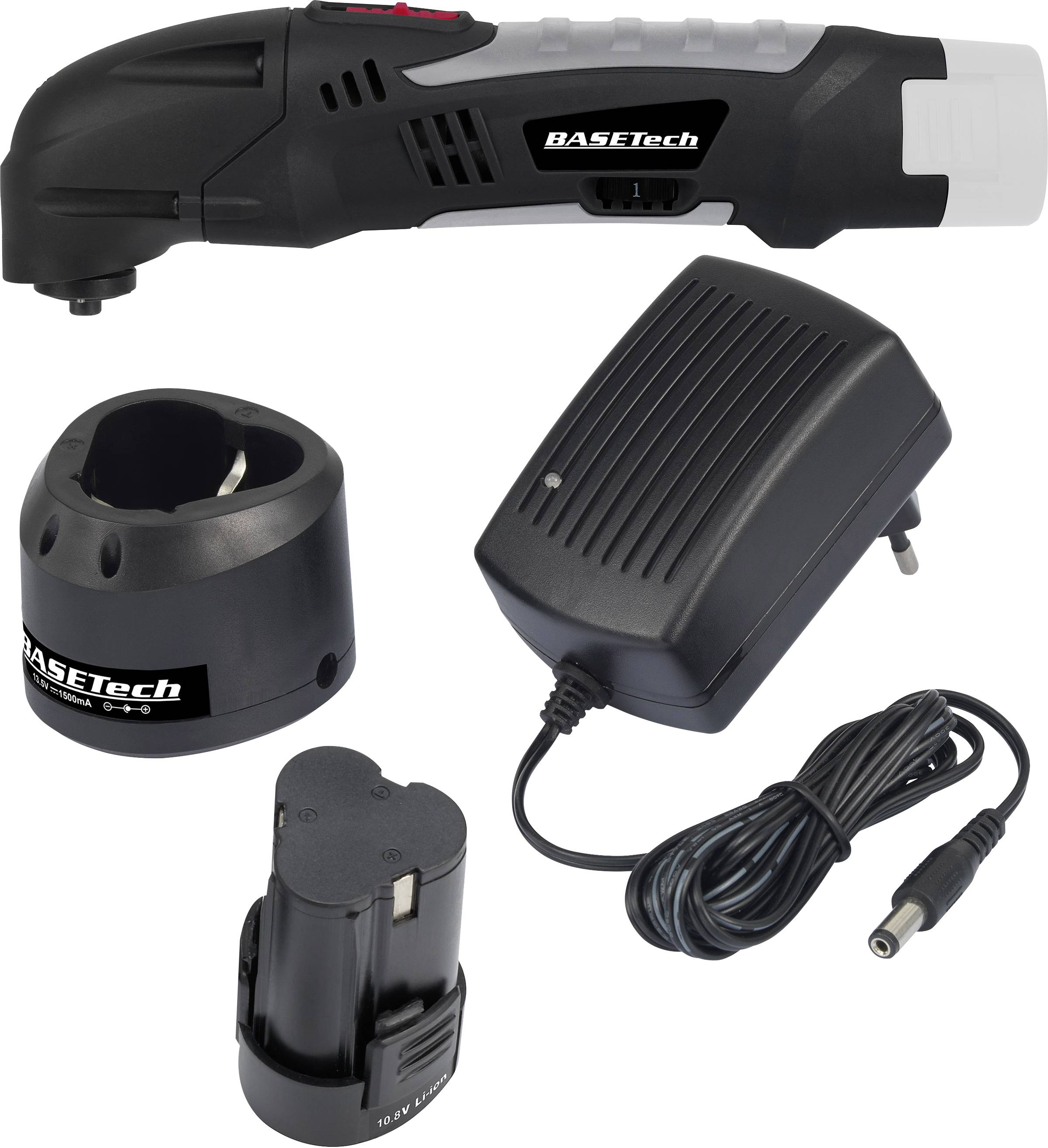 Basetech 1664134+1493004+1761445 Akku-Multifunktionswerkzeug inkl  