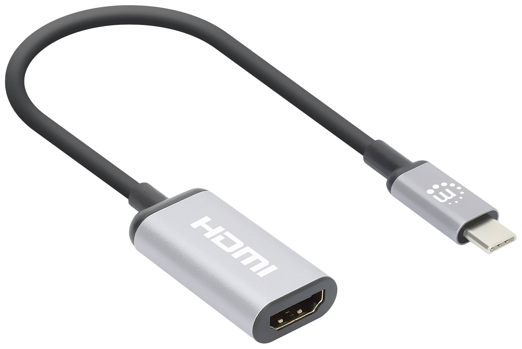 MANHATTAN 4K@60Hz USB 3.2 Typ C auf HDMI-Adapter 15cm Kabel