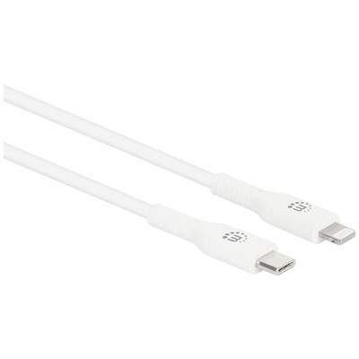 Manhattan USB-Kabel  USB-C® Stecker, Apple Lightning Stecker 0.50 m Weiß  394505