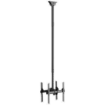 Halterung für Deckenmontage eines Fernsehers, verstellbar in der Höhe, robustes Design, geeignet für verschiedene Bildschirmgrößen.