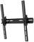 Schwarze, neigbare TV-Wandhalterung mit verstellbaren Armen und Montagebohrungen. Geeignet für Flachbildschirme.