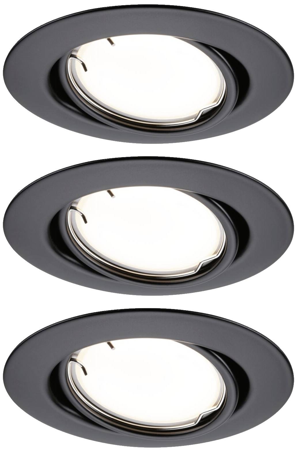 Thumbnail - Paulmann 92465 LED-Einbauleuchte 3er Set LED 14.7 W Schwarz (matt)