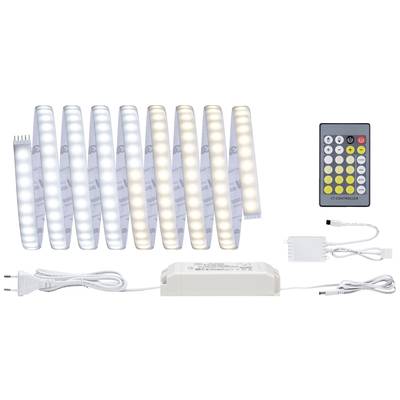 LED-Lichtstreifen-Set mit Farbwechsel-Modul und Fernbedienung. Enthält Netzteil und Verkabelung. Ideal zur Stimmungsbeleuchtung.