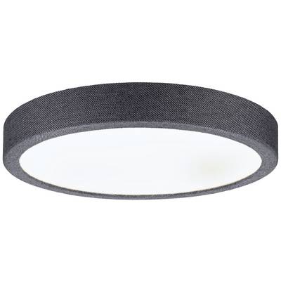 Runde Deckenleuchte mit schwarzem gehäuse und weißem Diffusor, geeignet für moderne Innenräume.