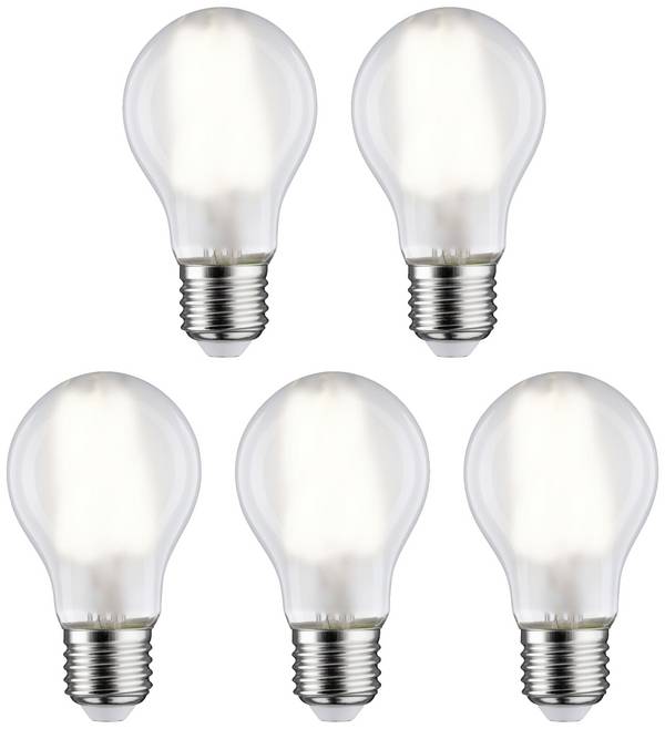 Paulmann 29091 LED EEK E (A - G) E27 Birnenform 7 W Neutralweiß (Ø x H) 60 mm x 106 mm Filament 5 St.