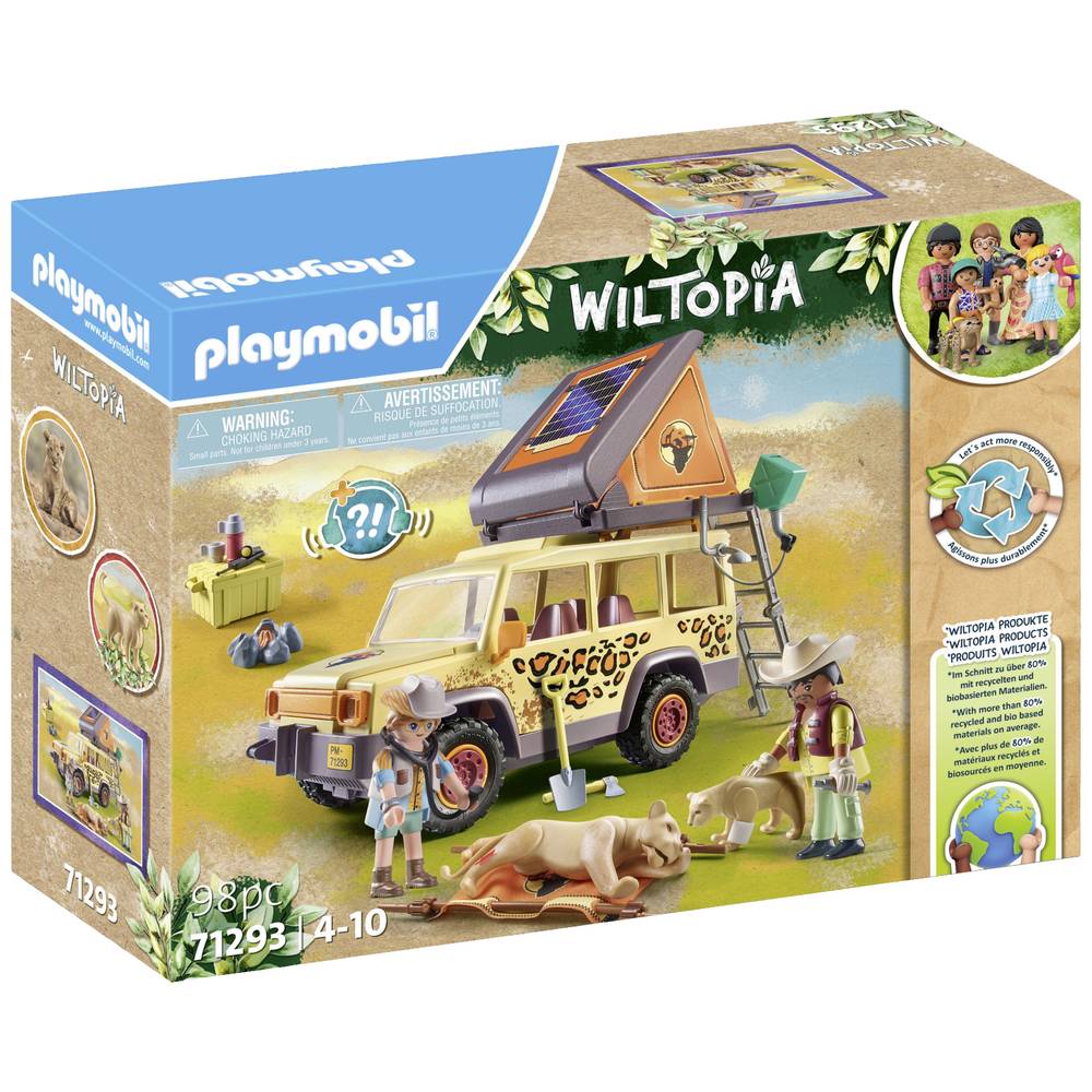PlaymobilÂ® wildtopia 71293 met de terreinwagen bij de leeuwen