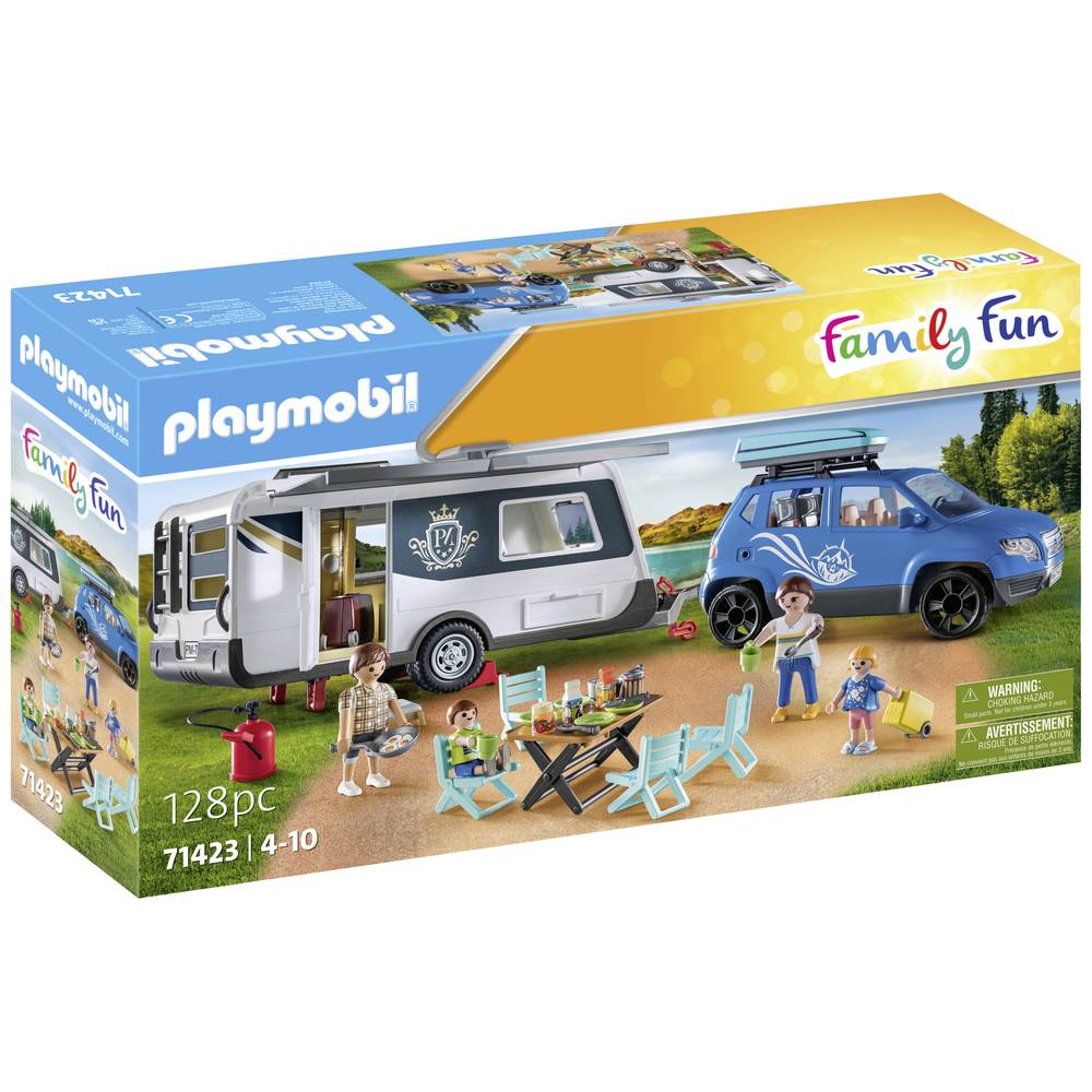 Playmobil® Constructie-speelset Caravan met auto (71423), Family & Fun (128 stuks)