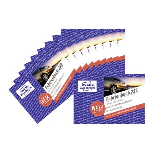 Avery-Zweckform 222-10 DIN A6 quer Fahrtenbuch Anzahl der Blätter: 56 Weiß 10 St.
