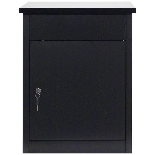 Phoenix PB0581BK Paketbriefkasten Stahl verzinkt Schwarz Schlüsselschloss