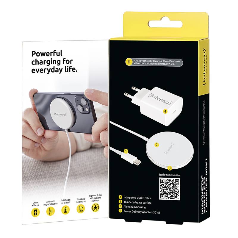 Intenso MW1 - Induktive Ladematte - magnetisch + AC-Netzteil-3