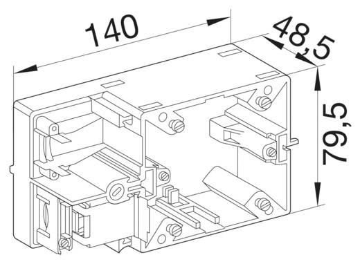 Technische Zeichnung eines rechteckigen Gehäuses mit den Maßen 140 x 48,5 x 79,5 mm. 