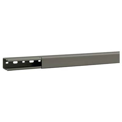 Ein schwarzes Metallprofil mit Löchern an der Seite, zur Befestigung oder Stabilisierung in Konstruktionen verwendet.