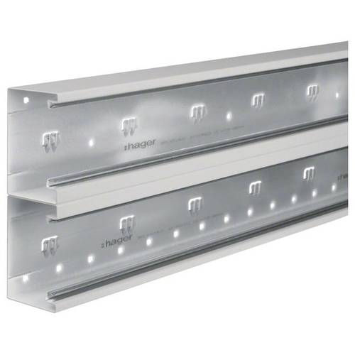 Hager BRS652101D7035 Brüstungskanal Unterteil (L x B) 2000 mm x 210 mm 2 m Grau
