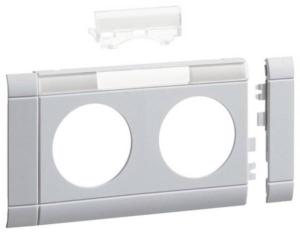 Hager GB08021LAN Blende Steckdosenabdeckung  1 St. Aluminium
