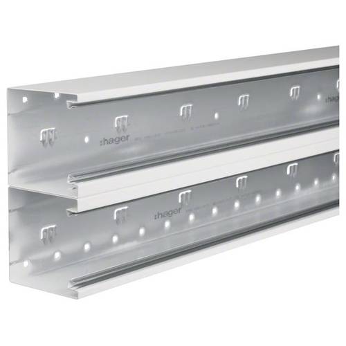 Hager BRS1002101D9016 Brüstungskanal Unterteil (L x B) 2000 mm x 210 mm 2 m Weiß
