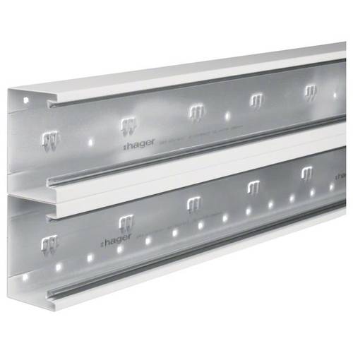 Hager BRS652101D9016 Brüstungskanal Unterteil (L x B) 2000 mm x 210 mm 2 m Weiß