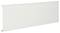 Weiße flache Paneelplatte aus Metall, rechteckig, mit glatter Oberfläche, typischerweise verwendet für Bau- oder Renovierungszwecke.
