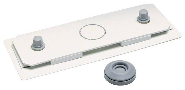 Hager FZ851M FZ851M Verschlussplatte (B x H) 315 mm x 110 mm Metall Weiß 1 St.