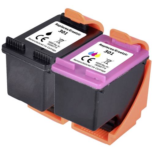 Renkforce Druckerpatrone ersetzt HP 301, N9J72AE, CH561EE, CH562EE Kompatibel Kombi-Pack Schwarz, Cyan, Magenta, Gelb RF...
