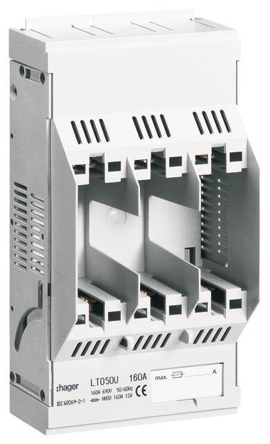 Hager LT050U Sicherungs-Unterteil Sicherungsgröße = 00 160 A 1 St.