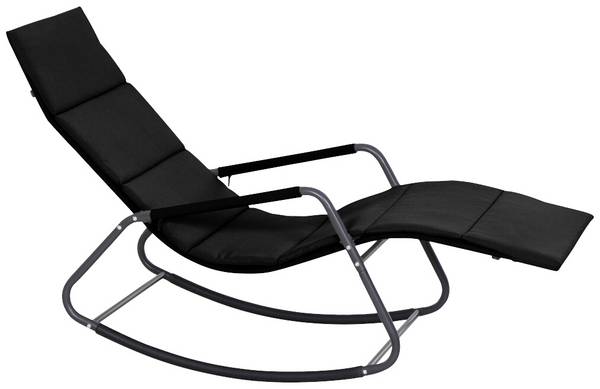Siena Garden N46115 Aliano Black Schaukelliege mit Kissen
