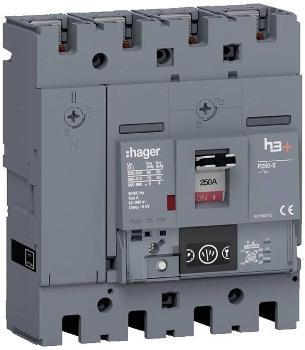 Hager HET251NR Leistungsschalter 1 St.  Einstellbereich (Strom): 250 A (max)   Piece