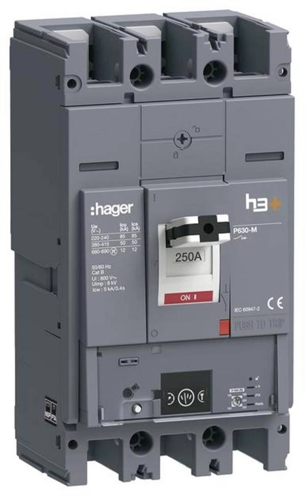 Hager HMW250NR Leistungsschalter 1 St.  Einstellbereich (Strom): 250 A (max)   Piece