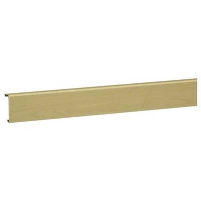 Ein langes, rechteckiges Holzbrett mit einer glatten Oberfläche, geeignet als Sockelleiste oder Verkleidungselement.