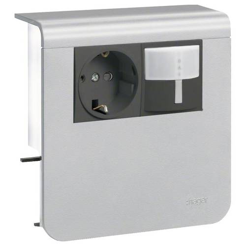 SL20080926D1 Elektro-Sockelleisten-Zubehör SL 20080926D1 alu Steckdosencontainer Aluminium 1 St.