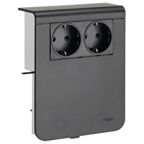 SL201159009011 Elektro-Sockelleisten-Zubehör Tehalit Steckdosencontainer Schwarz 1 St.