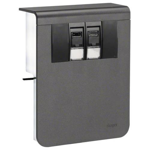 SL201159079011 Elektro-Sockelleisten-Zubehör Tehalit Geräteeinsatz RJ45 Cat.6 Graphitschwarz 1 St.