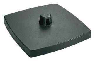 DAFF20009011 Elektro-Sockelleisten-Zubehör Tehalit Bodenplatte Schwarz 1 St.