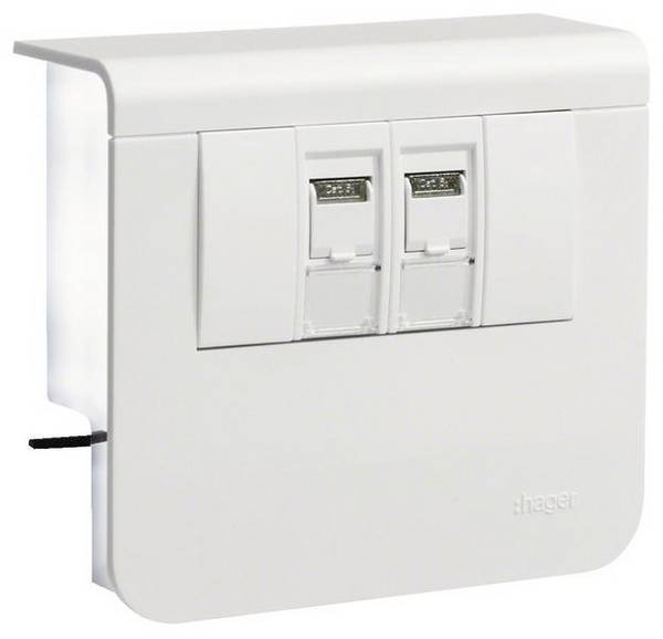 SL200559079016 Elektro-Sockelleisten-Zubehör Sonstige Installationstechnik Geräteeinsatz RJ45 Cat.6  Weiß 1 St.