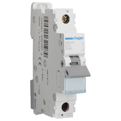 Hager MB197 Leitungsschutzschalter 1polig 10 A 400 V