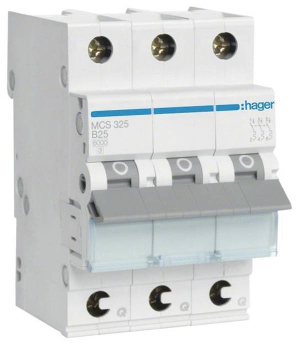 Hager MCS325 MCS325 Leitungsschutzschalter 3polig 25 A 400 V