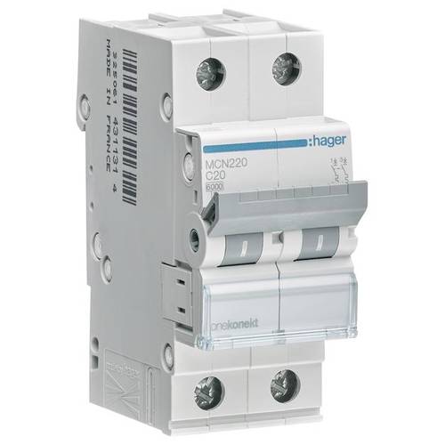 Hager MCN220 Leitungsschutzschalter 2polig 20 A 400 V