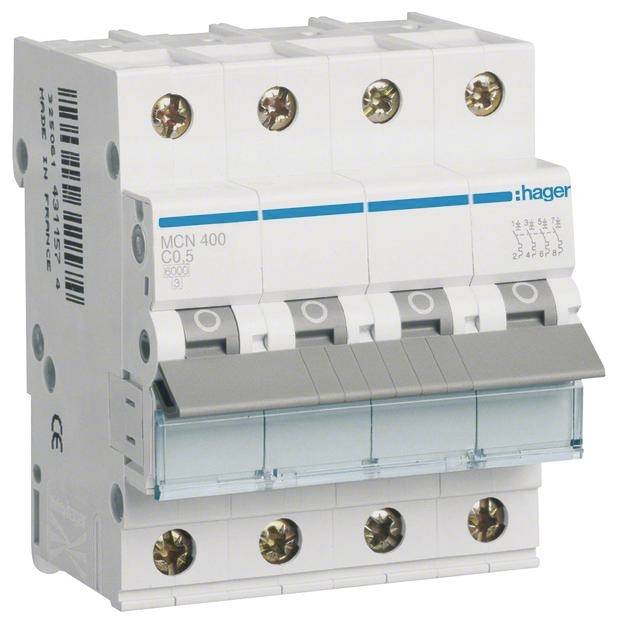Hager MCN400 Leitungsschutzschalter 4polig 400 V