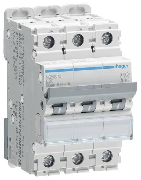 Hager NBN320 Leitungsschutzschalter 3polig 20 A 400 V