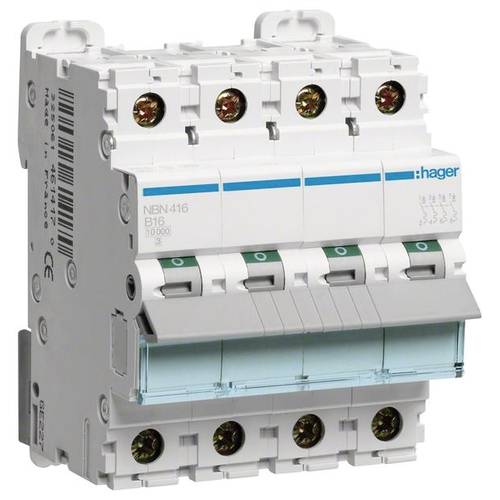 Hager NBN416 Leitungsschutzschalter 4polig 16 A 400 V
