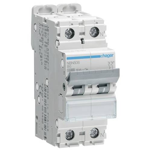 Hager NBN506 Leitungsschutzschalter 2polig 6 A 230 V