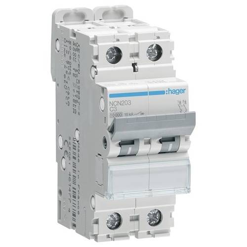 Hager NCN203 Leitungsschutzschalter 2polig 3 A 400 V
