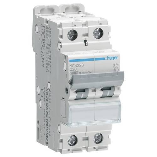 Hager NCN220 Leitungsschutzschalter 2polig 20 A 400 V