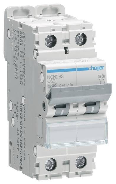 Hager NCN263 Leitungsschutzschalter 2polig 63 A 400 V