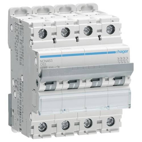 Hager NCN463 NCN463 Leitungsschutzschalter 4polig 63 A 400 V