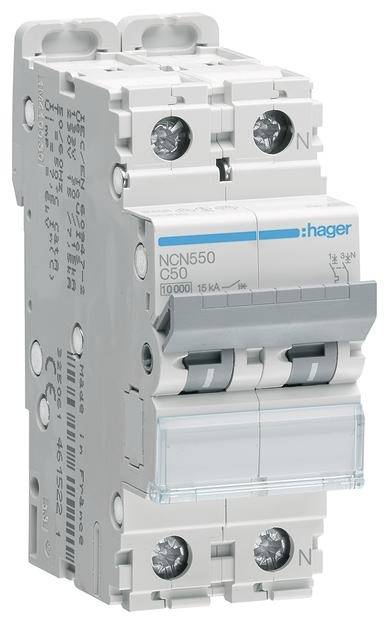 Hager NCN550 Leitungsschutzschalter 2polig 50 A 230 V
