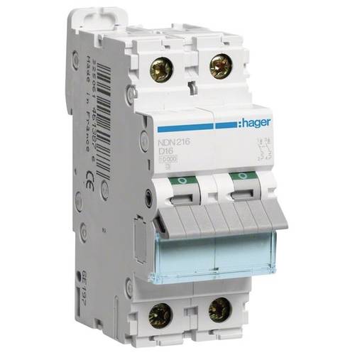 Hager NDN216 Leitungsschutzschalter 2polig 16 A 400 V