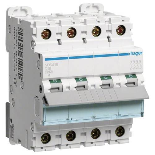 Hager NDN416 Leitungsschutzschalter 4polig 16 A 400 V