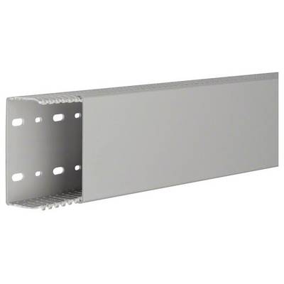 Metallkanal mit rechteckigem Querschnitt und Lochungen an der Seite, die eine Verstärkung und Befestigung ermöglichen.