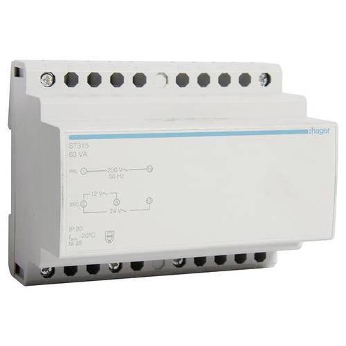 Hager ST315 Sicherheitstransformator 12 V, 24 V 5.25 A