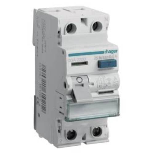 Thumbnail - Hager CGA225D FI-Schutzschalter A 2polig 25 A 0.5 A 230 V